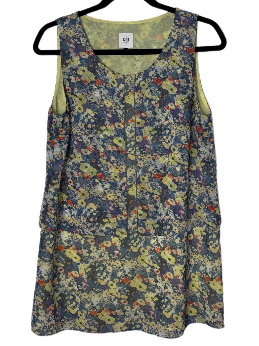 Cabi Positano Tank Women's Size Small (Style 5041) multi-color watercolor floral